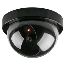 1 Pack Dummy Camera Fake Security CCTV Dome Camera with Flashing Red LED Light