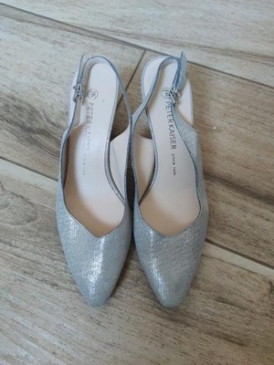 women peter kaiser heels grey leather 40