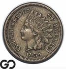 1859 Indian Head Cent Penny *Key Date* AU++