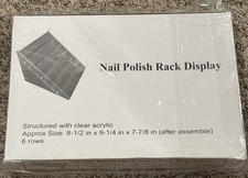 Clear Acrylic Nail Polish Display Rack, 6-Tie...