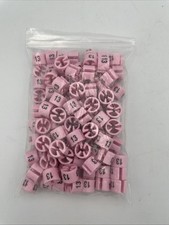 Clothes Hanger Marker Number 13 Fits 3mm Rod Garment Coding Pink 100pcs