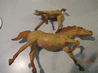 2 Spotted Breyer Horses