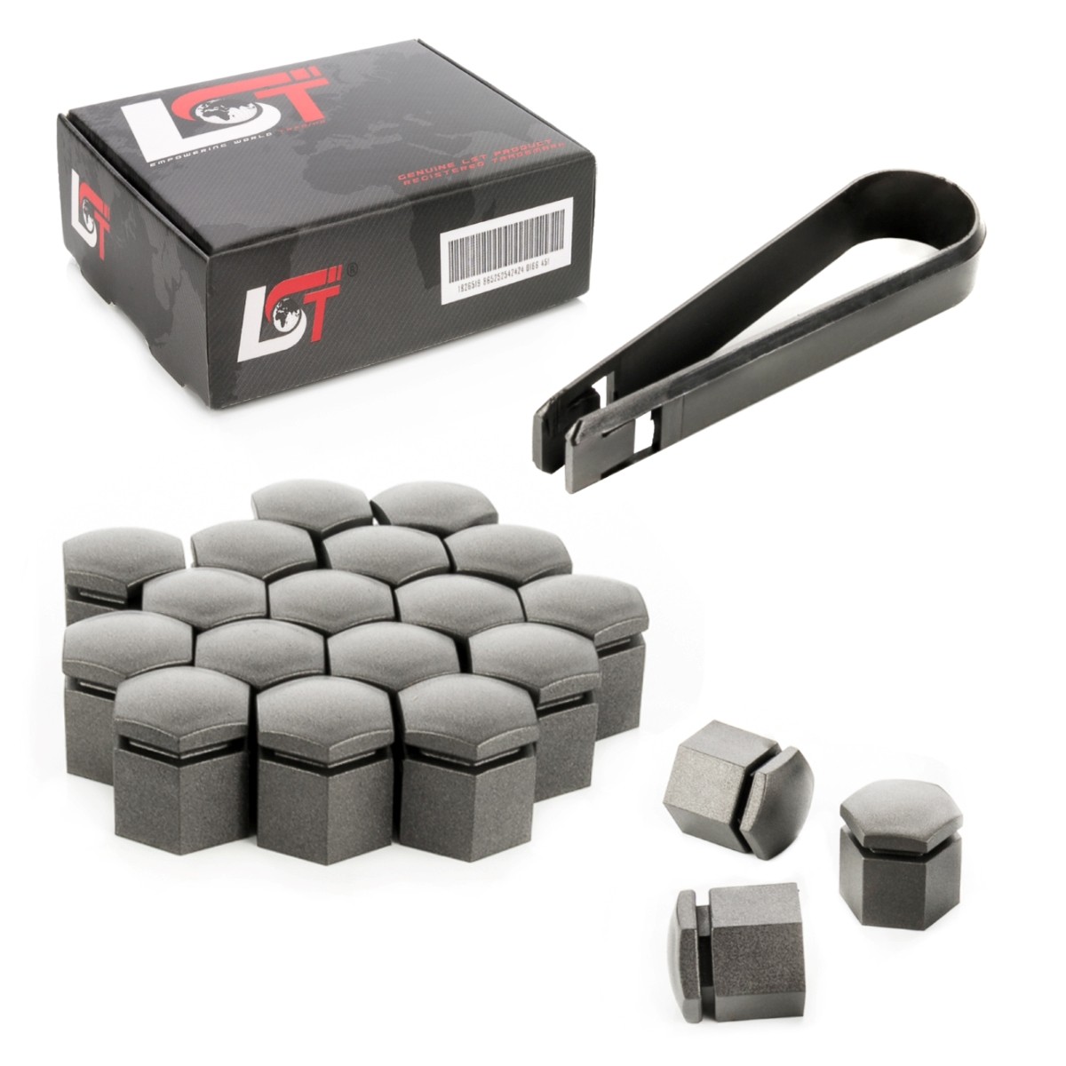 20X Wheel Lug Nut Caps Set 17 Mm Grey For BMW X1 X3 X4 X5 X6 Z3 Z4