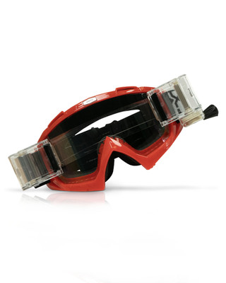 Motocross-Brille TWO-X Crossbrille Race Roll Off MX rot Enduro Cross DH
