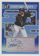 2021 Panini Donruss Signature Series Blue 70/99 Lewin Diaz #SS-LD Auto 5m1