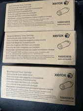  Xerox Black, Magenta, Cyan Metered Cartridges 106R03855, 3856, 3858 - Sealed