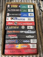 11 CIB Sega Genesis Lot. Games include Sonic 1 & 2, X-Men, Lotus ll, Spinball image