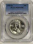 1959 D Franklin Half Dollar PCGS MS65 FBL Silver Coin 50C US Mint #1