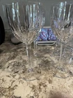 Set of 6 Vintage Waterford Crystal Marquis Omega 8.5" Tall Wine Goblet Glasses.