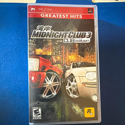 Rockstar Midnight Club 3: DUB Edition Greatest Hits Sony PSP UMD w/ Case+manual