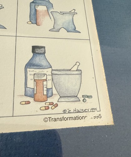 1995 E Halsey Transformations RX Prescription Medicine Doctor Dr Nurse Art 9x11 - Picture 10 of 10