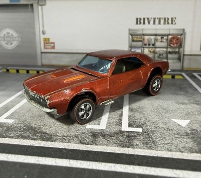 Hot Wheels Redline 1968 Sweet 16 Custom Camaro Spectraflame Orange, HK Version