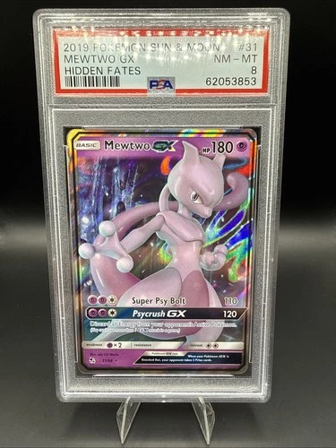 Mewtwo GX 31/68 Hidden Fates Holo PSA 8