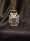 Vintage Heavy Clear Crystal Cut Glass Gas Table Lighter, Chrome Top.  Japan. — photo 3