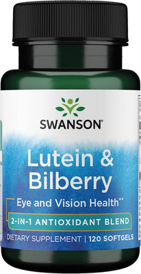 Swanson Standardized Lutein & Bilberry - Natural Supplement Promoting Eye Sight