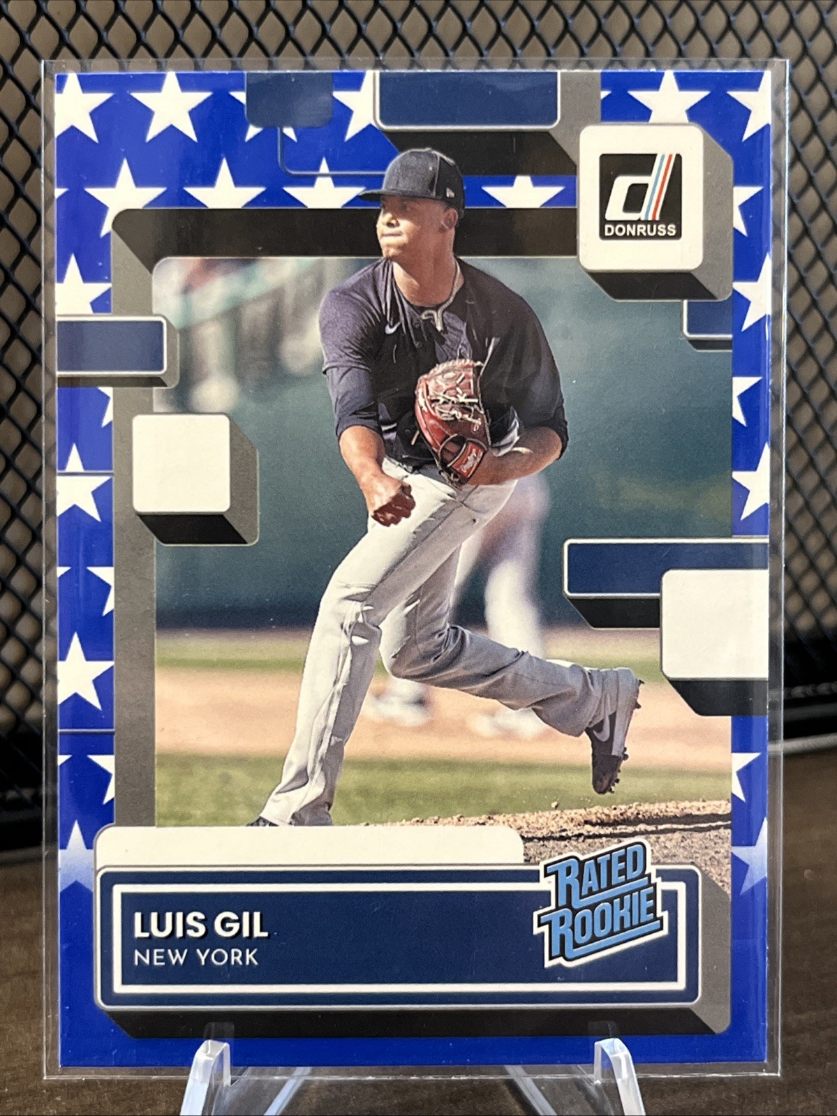 Luis Gil 2022 Panini Donruss Baseball Rated Rookie Independence Day #44