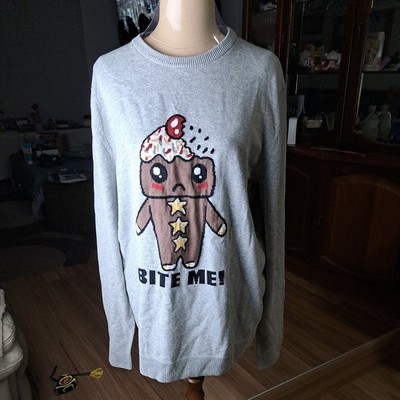 Jack And Jones Gingerbread  Bite Me Jumper Sweater Pullover Women's Size L