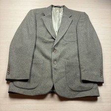 Vintage Lands End Wool Blazer Men  s Size 42 Long Sports Coat Ivy Trad 90s