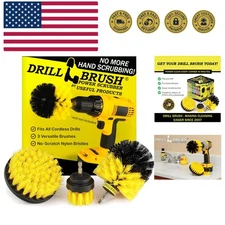 Drill Brush Attachment Set for Bathroom Cleaning – Power Scrubber Brush Kit f...