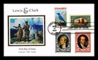 DR JIM STAMPS US COVER LEWIS & CLARK BICENTENNIAL FDC COMBO COLORANO SILK CACHET