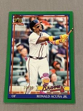 Ronald Acuna Jr 2026 Topps Series 1 1991 Insert #T91-84 Green Border /99 