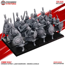Kyoushuneko Chinese Jade Swordsmen X10 28mm/32mm Scale -NO BASES-