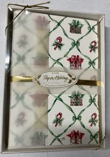 DMG Paper Holiday Christmas Cards W/ Translucent Envelopes Vintage Box Of 10