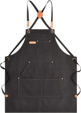 Work Aprons Heavy Duty Shop Work Apron with Pockets for Men Water Oil Chef