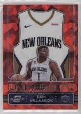 2022 Contenders Optic Uniformity Red Cracked Ice Prizm Zion Williamson #14 1c3k