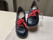 Red Or Dead Black Leather Lace Up Quirky Wide Fit Duck Feet Style Shoes UK 5 38
