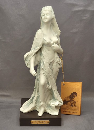 Barbetta scultura donna italiana limitata 9,5" porcellana bisque statuina - Flavia