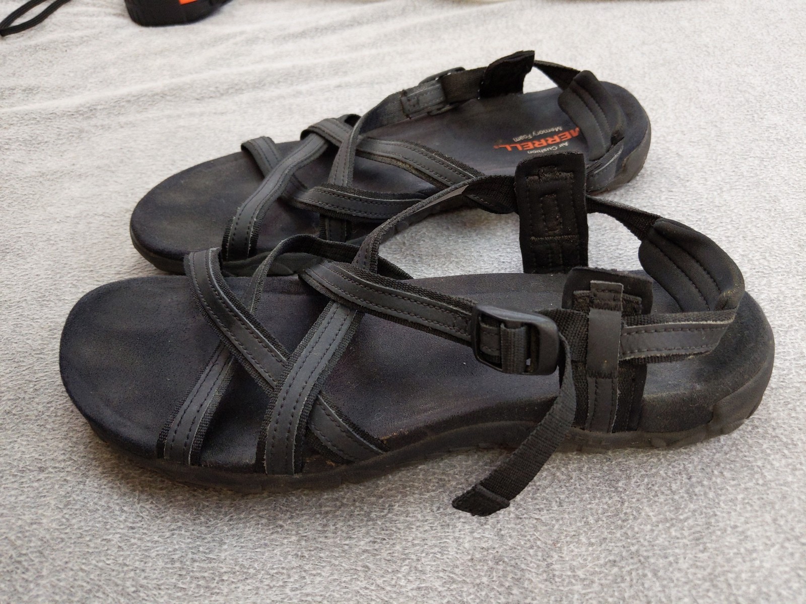 Scarpe Merrell donna taglia 10 memory foam cinturino ammortizzato d'aria sandali grip comodi