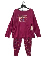 Joyspun Pajamas Nutcracker Women's XL, 2X, 3X Purple Long Sleeve Knit 2 pc