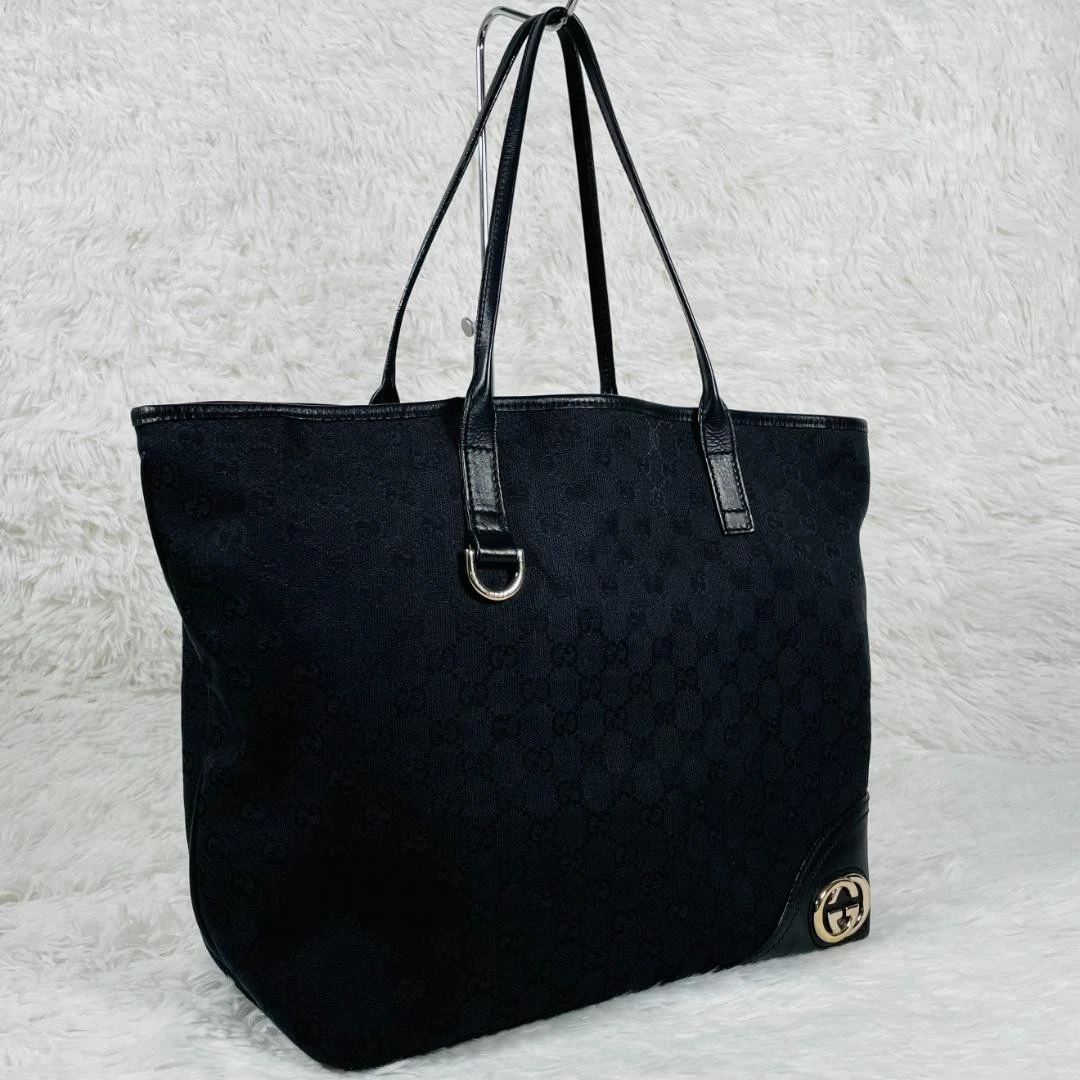Sac fourre tout Gucci Gg Canvasbrit noir A4 m2_0406