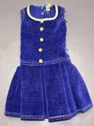 Vintage 1967 Mattel Francie Clothing PAK "Neat Pleat" Navy Blue Velvet Dress