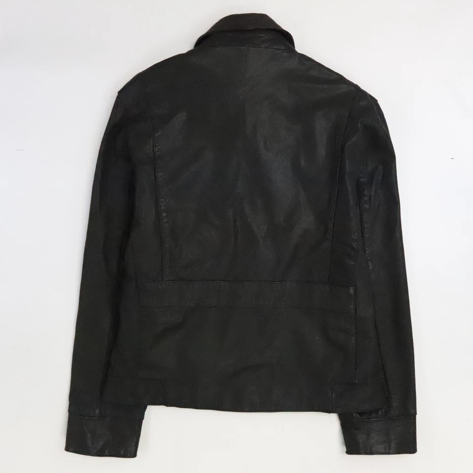 Calvin Klein Leather Jacket Size Medium Black - Image 2 of 4