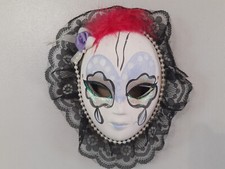 Wall Hanging Face Mask Hand Painted Ceramic Venetian Carnival Style Mask