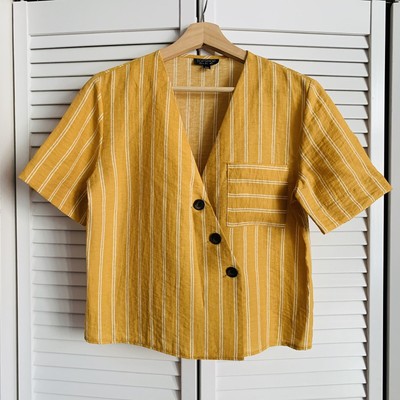 topshop yellow blouse