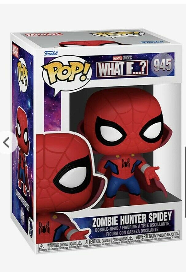 ホットトイズ　FUNKO スパイダーマンフィギュアセット Funko Pop Marvel #945 Zombie Hunter Spidey Spider-Man What If