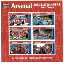 Grenada 2002 - Arsenal Football Winners - Sheet Of 6 Stamps - Scott #3289 - MNH