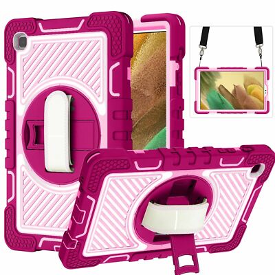 For Samsung Galaxy Tab A 10.1 8.4 8.0 A7 S6 Shockproof Case Rubber Strap Cover
