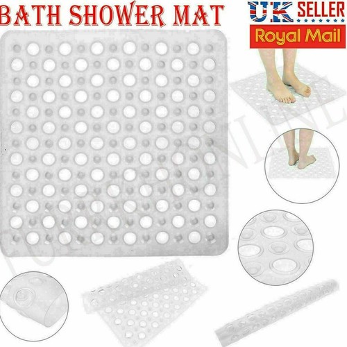 BATH SHOWER MAT NON SLIP BATHROOM PVC RUBBER MATS ANTI SLIP SUCTION 43
