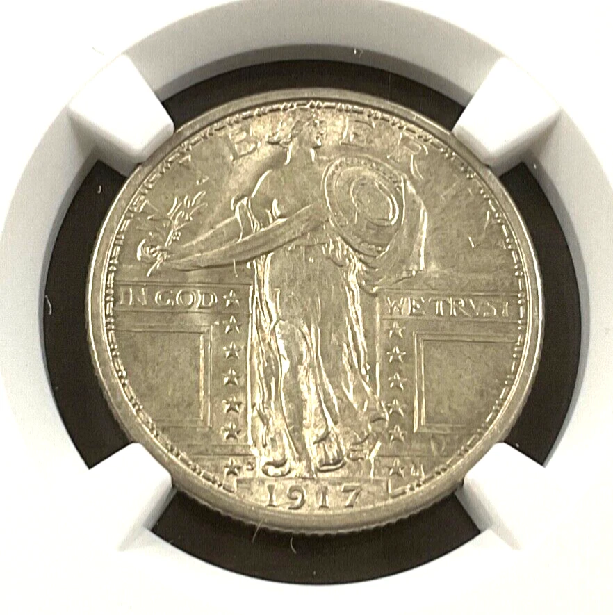 1917-D TYPE 1 Standing Liberty Quarter 25C NGC MS63FH - Die Crack reverse. - Image 3 of 4