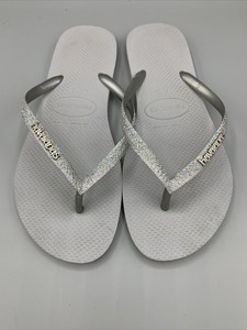 havaianas silver glitter