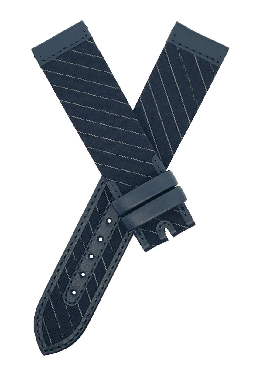 Мужской темно-синий холщовый ремешок для часов Longines 19мм x 18мм L682169536