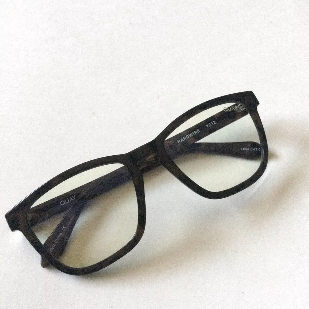 QUAY AUSTRALIA HARDWIRE BLUE LIGHT GLASSES SQUARE TORTOISE NO