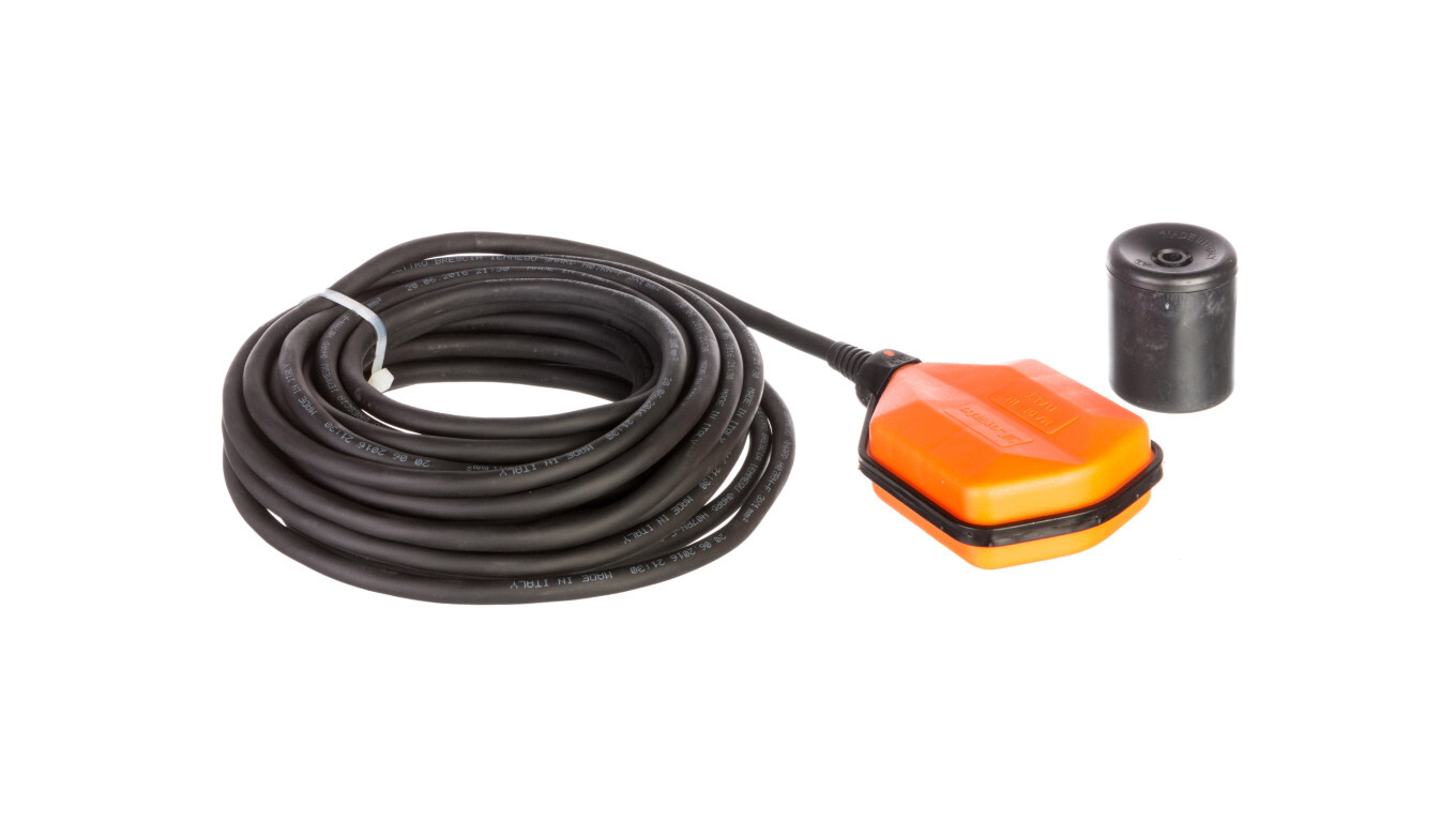 Float switch with 15m PVC cable for clean and gray water with counterweig /T2UK
