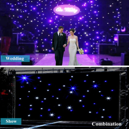 6X3M / 3X2M LED Stage Star Backdrop Wedding Party Curtain Retardant Backdrops SA - Picture 1 of 10