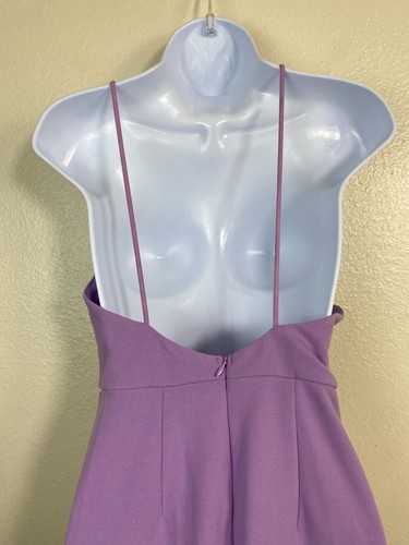 Hello Molly Asymmetrical Lavender Midi Dress size 6 Romantic Event Cocktail - Picture 4 of 17
