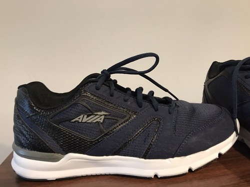 MENS AVIA BLACK BLUE RUNNING ATHLETIC 